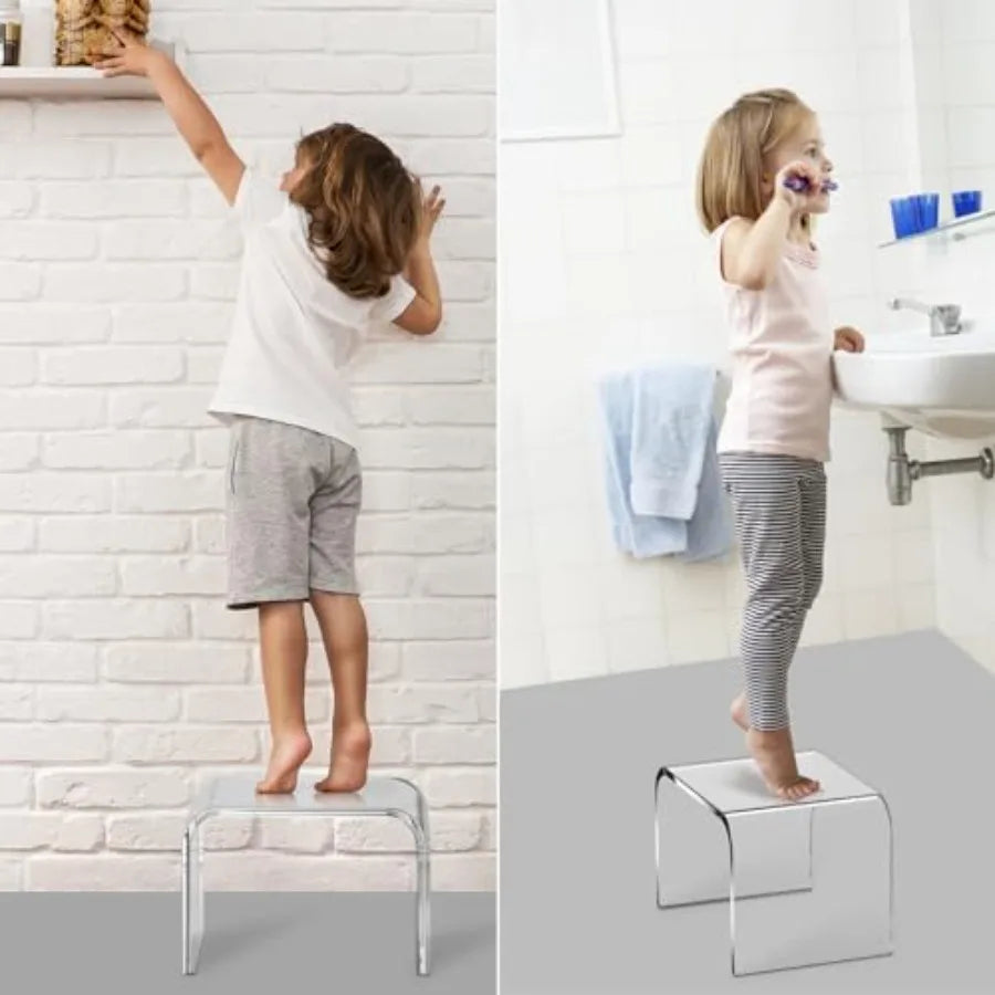 Step Stool for Acrylic Stools Acrylic Step Stools for Adults Small Step Stool 12 Inches Stool Bathroom Clear Step Stools Toilet